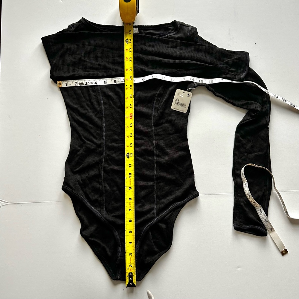 🍒NWT Free People Intimately Sloane Bodysuit. Black. Size: XS - Picture 7 of 8